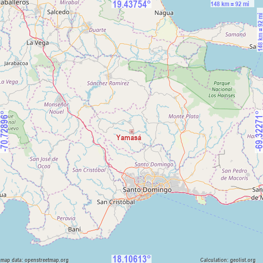 Yamasá on map