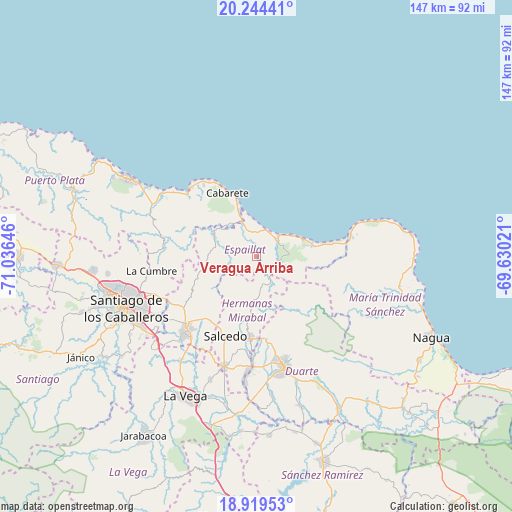 Veragua Arriba on map
