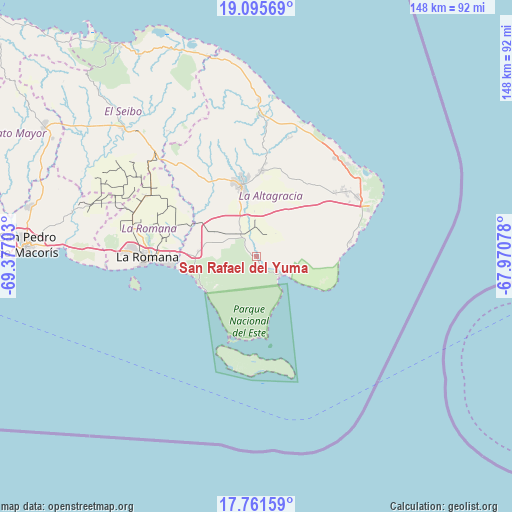 San Rafael del Yuma on map