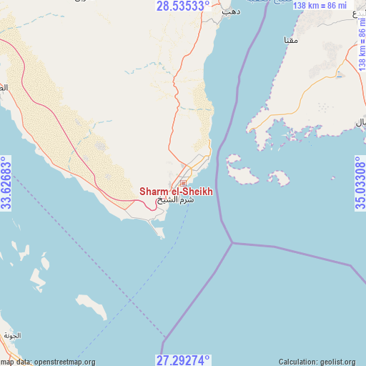 Sharm el-Sheikh on map