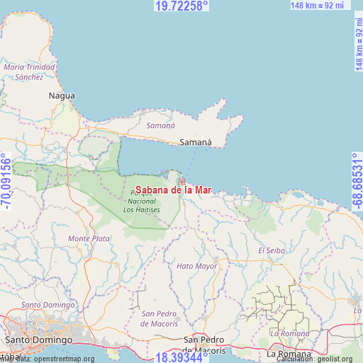 Sabana de la Mar on map