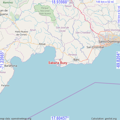 Sabana Buey on map