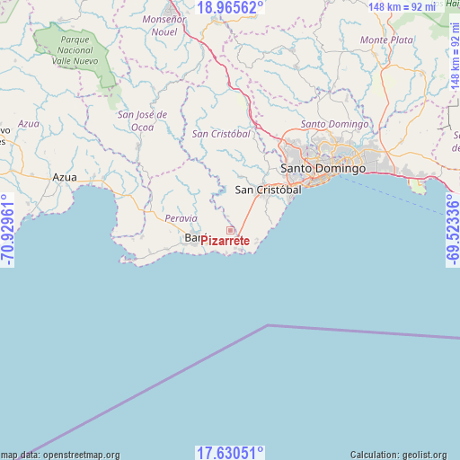 Pizarrete on map