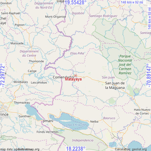 Matayaya on map
