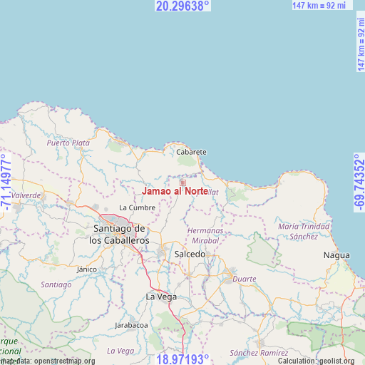 Jamao al Norte on map