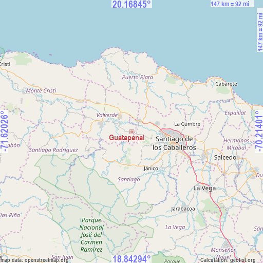 Guatapanal on map