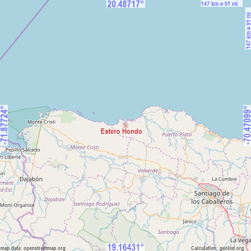 Estero Hondo on map