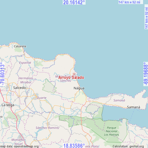Arroyo Salado on map