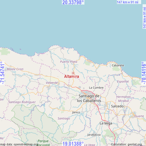 Altamira on map