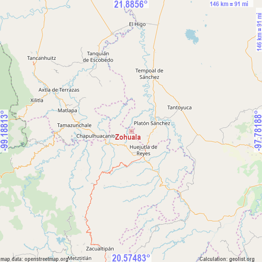 Zohuala on map