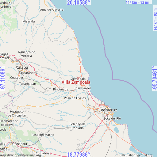 Villa Zempoala on map