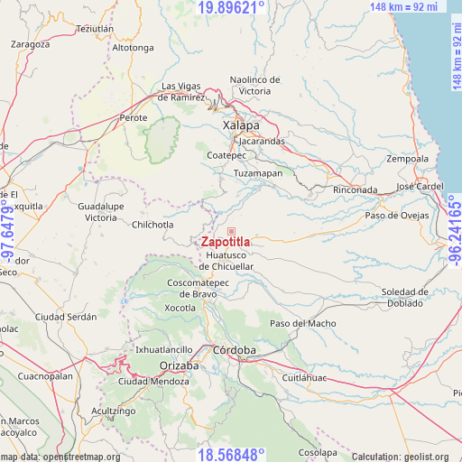 Zapotitla on map