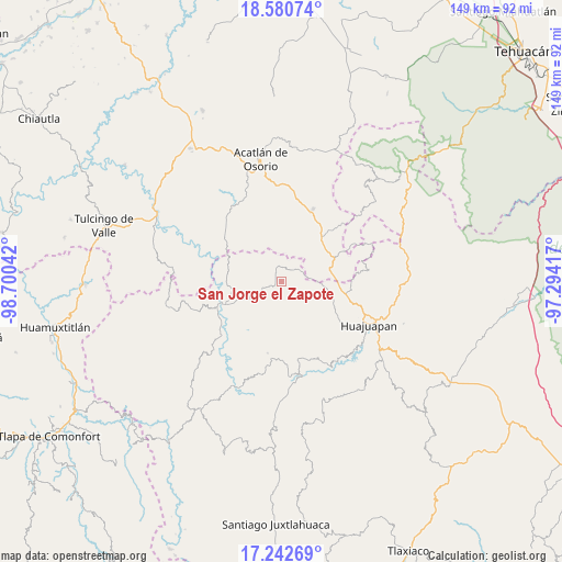 San Jorge el Zapote on map