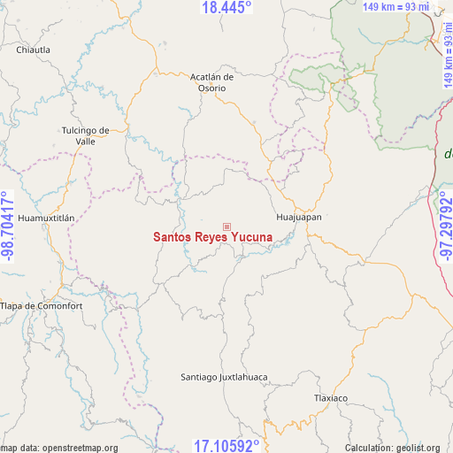 Santos Reyes Yucuna on map