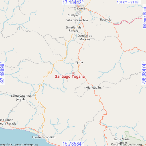 Santiago Yogana on map