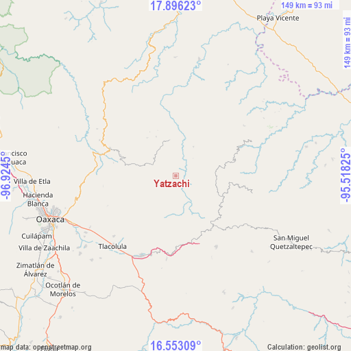 Yatzachi on map