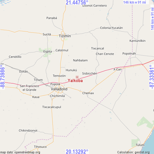 Yalkoba on map