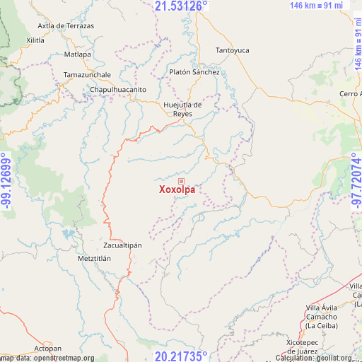 Xoxolpa on map