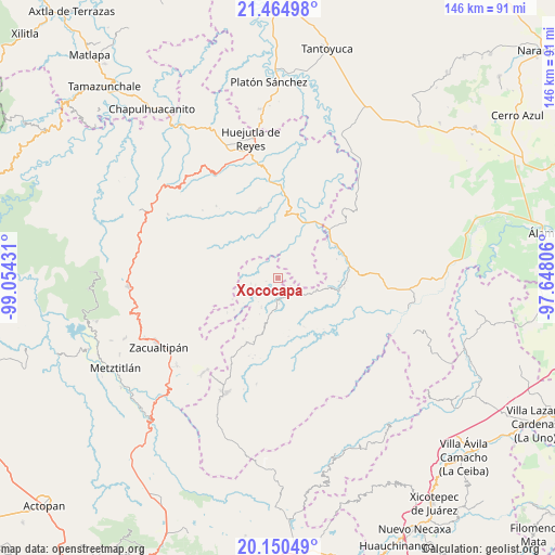 Xococapa on map