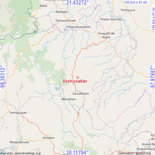 Xochicoatlán on map