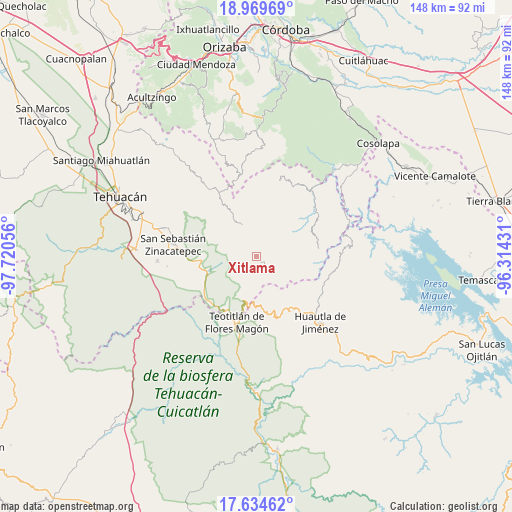 Xitlama on map