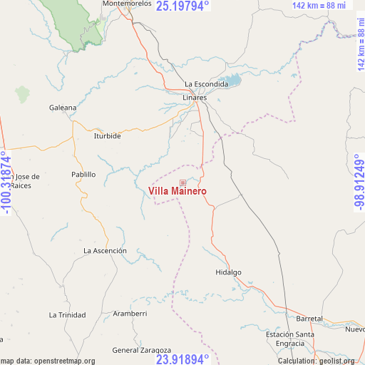 Villa Mainero on map