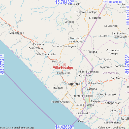 Villa Hidalgo on map