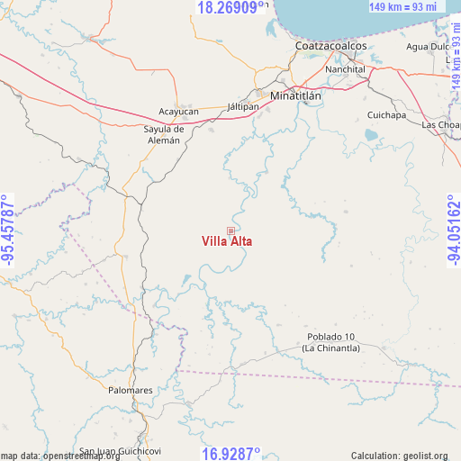 Villa Alta on map