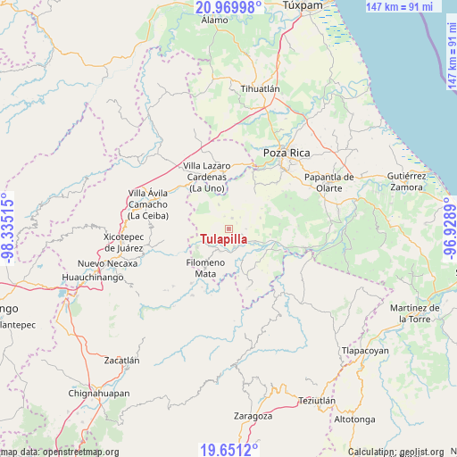 Tulapilla on map