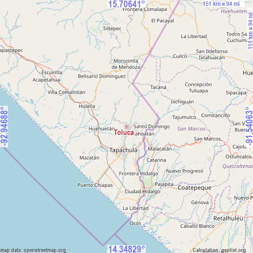 Toluca on map