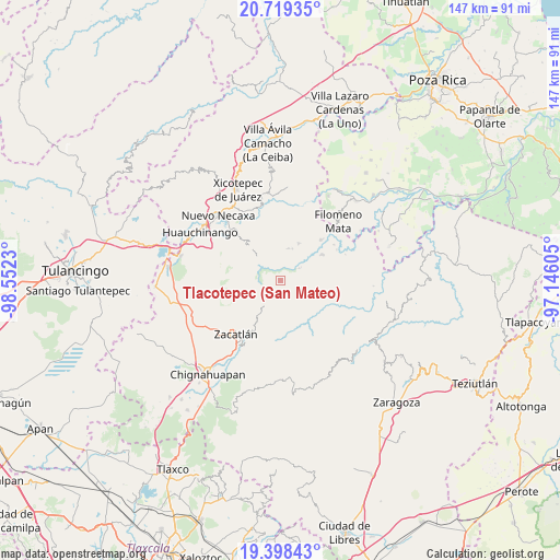 Tlacotepec (San Mateo) on map