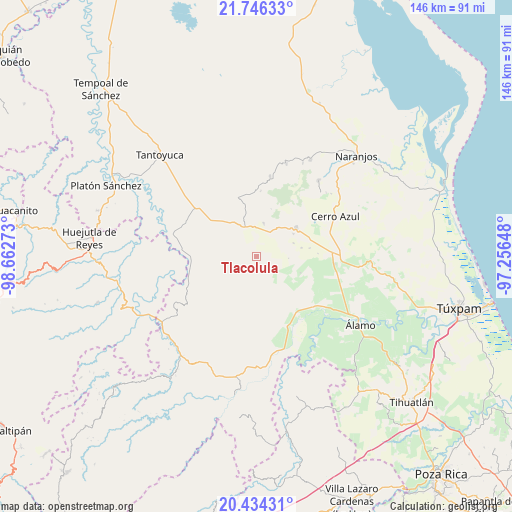 Tlacolula on map