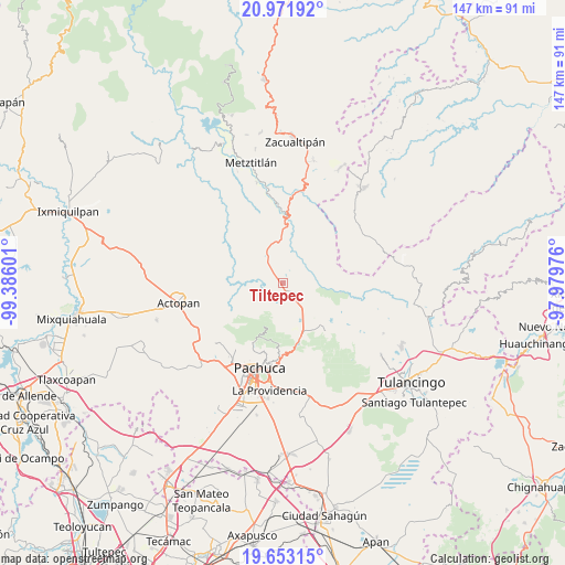 Tiltepec on map