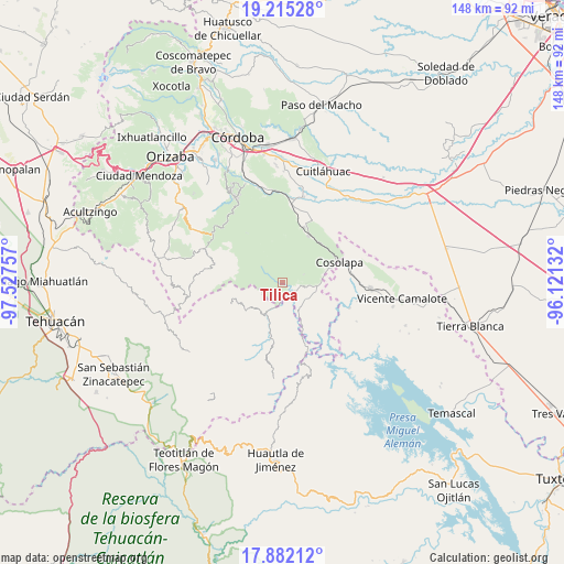 Tilica on map