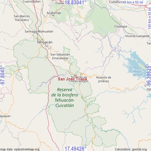 San José Tilapa on map