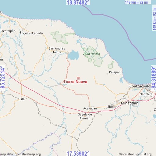 Tierra Nueva on map