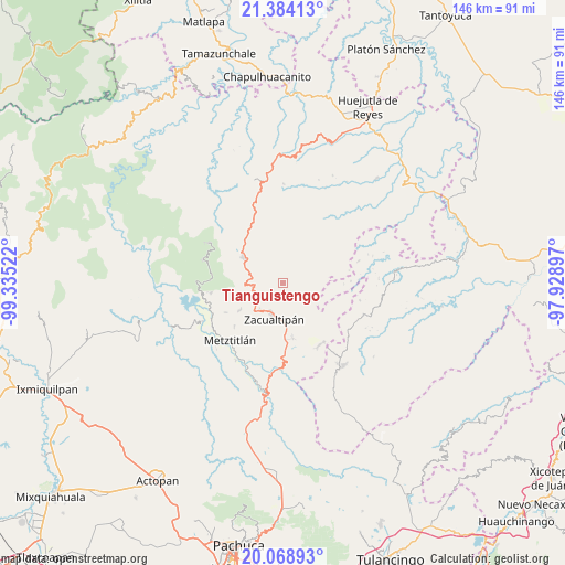 Tianguistengo on map