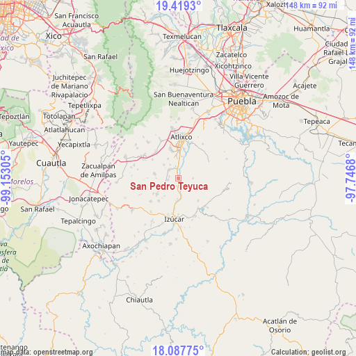 San Pedro Teyuca on map