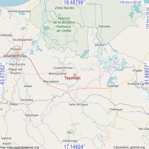 Tepetitán on map