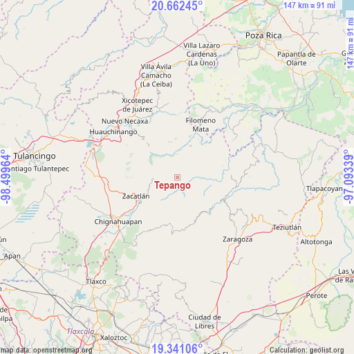 Tepango on map