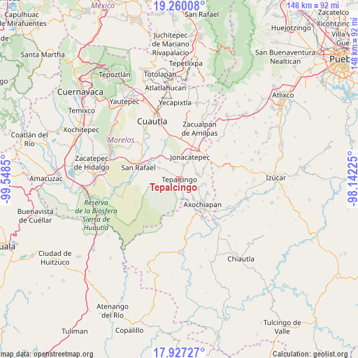 Tepalcingo on map