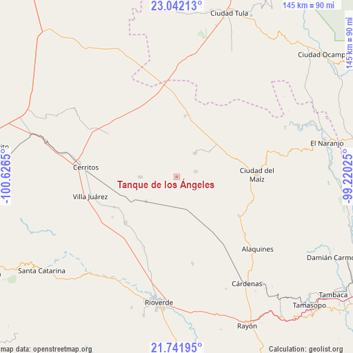 Tanque de los Ángeles on map