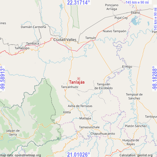 Tanlajás on map