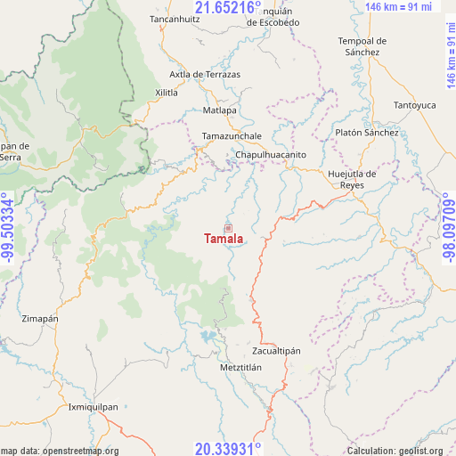 Tamala on map