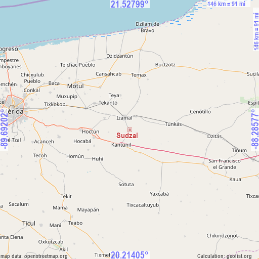 Sudzal on map
