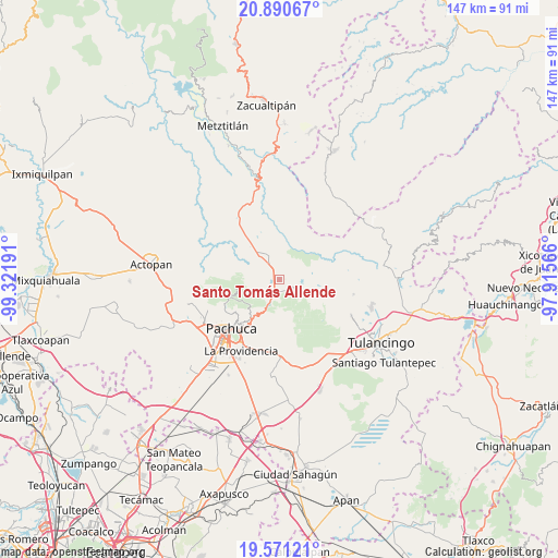 Santo Tomás Allende on map