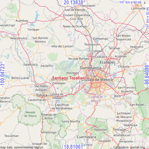 Santiago Tepatlaxco on map