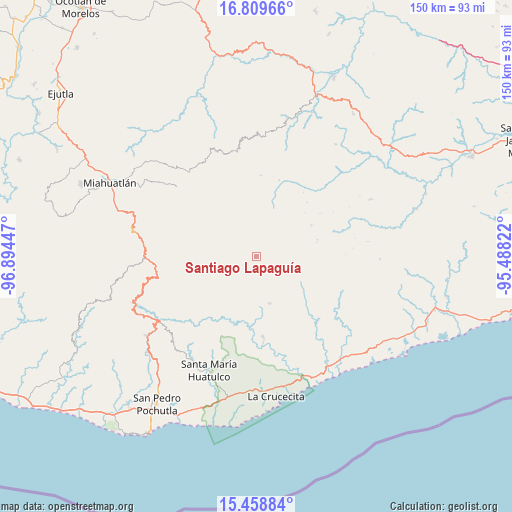 Santiago Lapaguía on map