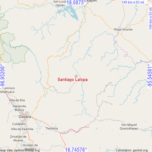 Santiago Lalopa on map