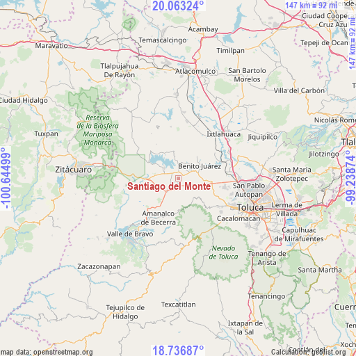 Santiago del Monte on map